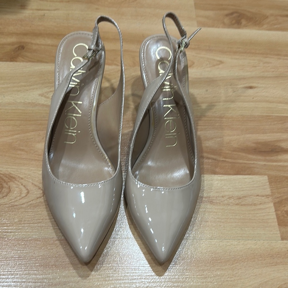 Calvin Klein Women's Beige Slingback Heels
